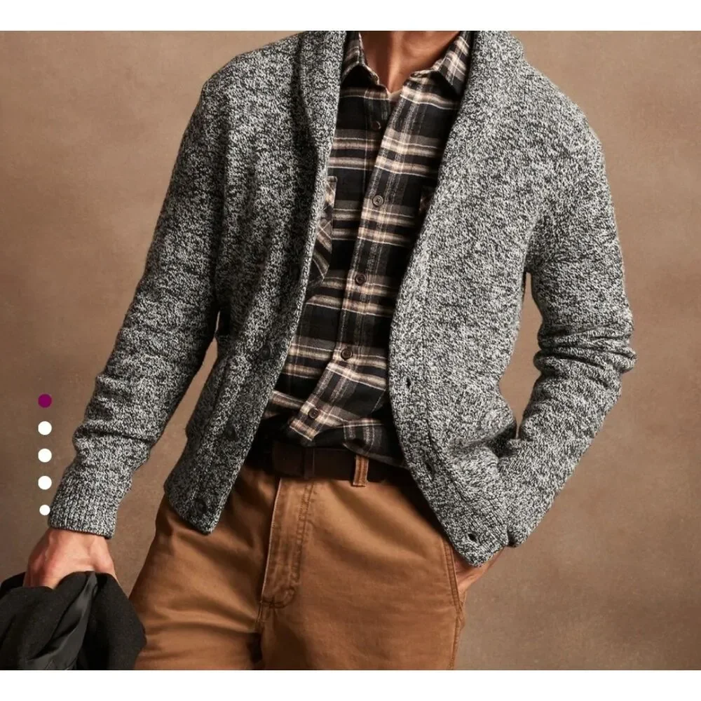 Men's Banana Republic Gray Shawl Cardigan